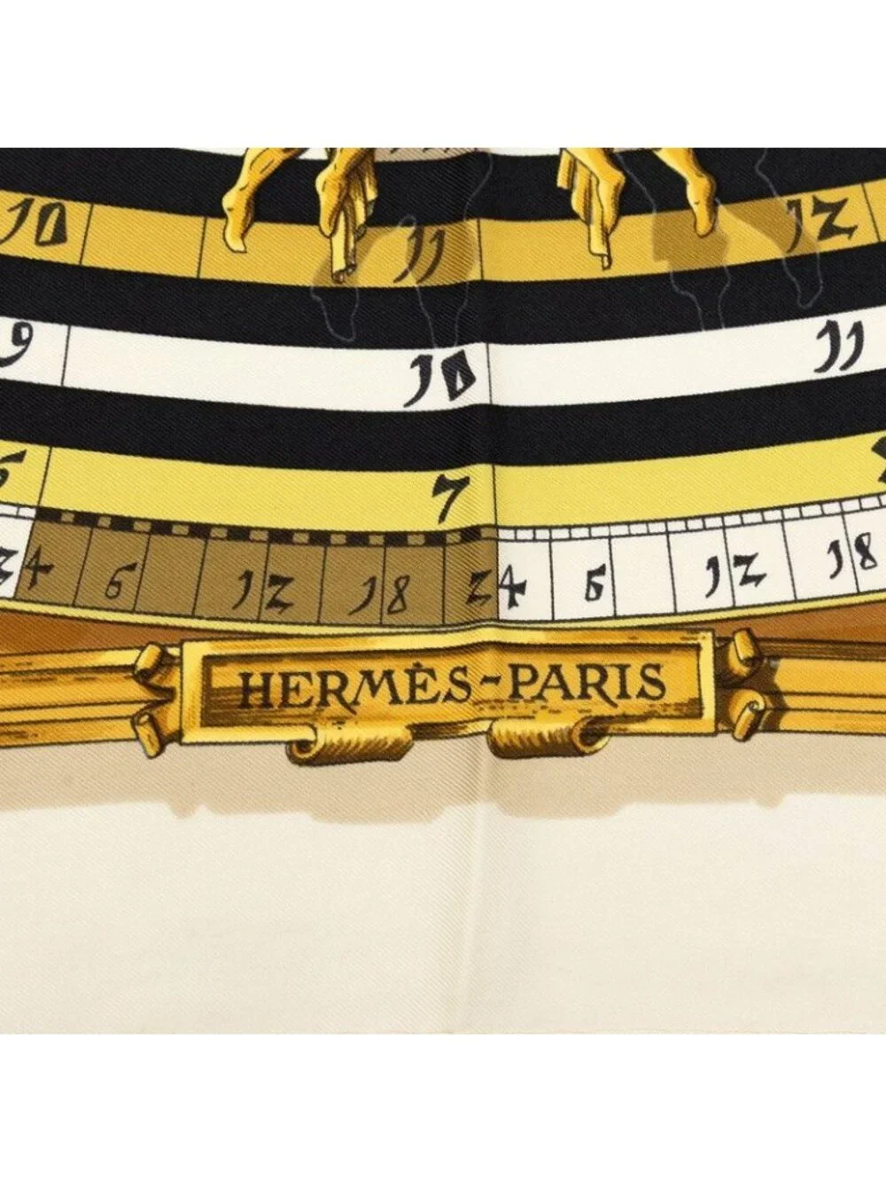 Hermes Carre 90 Dies Et Hore Astrology Scarf Ivory Multi Color Silk